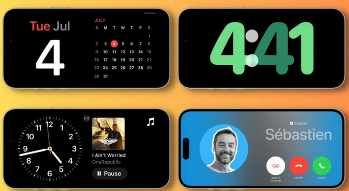 息烽苹果手机维修分享iOS17横屏充电待机显示有什么好处 